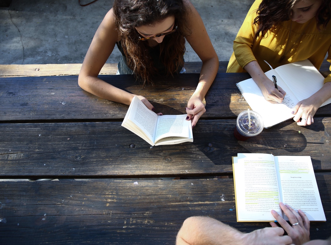 Students studying.