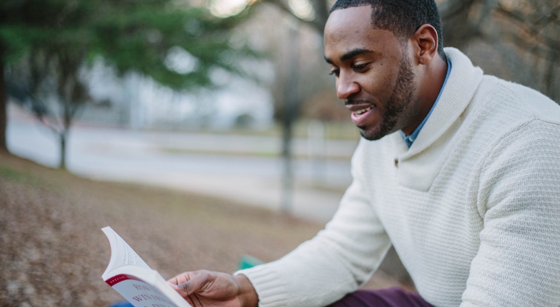 Man reading.